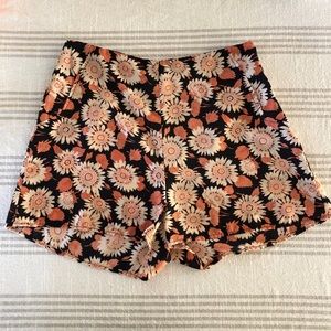 LUSH Silky Floral High Waisted Shorts